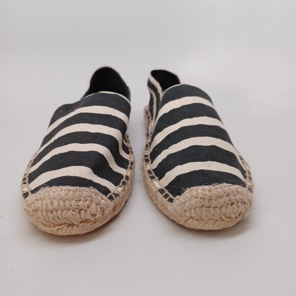 Lucky Brand Flats Tashii Canvas Espadrilles Black Stripes Womens 7 - Picture 4 of 15